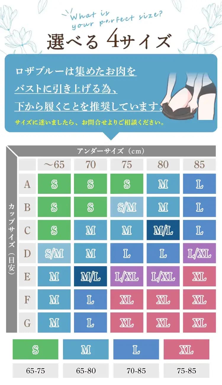 【ショーツセット】ロザブルーナイトブラ ナイトブラカラー: シックブラック, ナイトブラサイズ: S